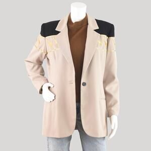 Vintage Brown Giraffe Blazer Women's Size 12